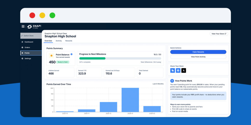 Store dashboard